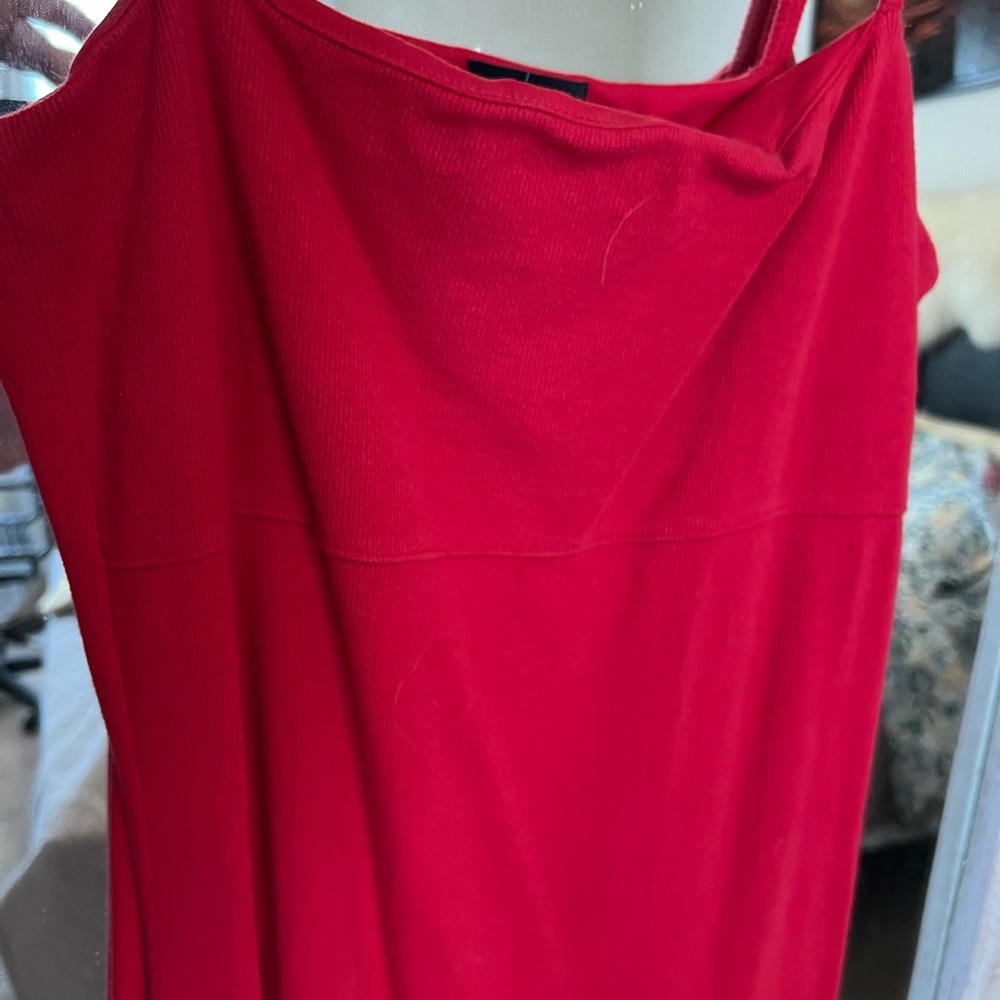 Casual cotton little red dress. So comfortable.